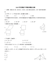 2025年安徽省中考数学模拟试卷(含答案)