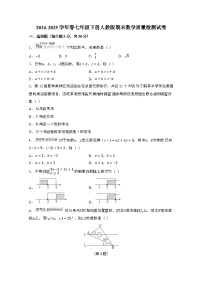 2024_2025学年_春七年级下册人教版期末数学质量试卷[附答案]