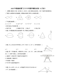 2025年福建省厦门六中中考数学模拟试卷（6月份）（含答案）