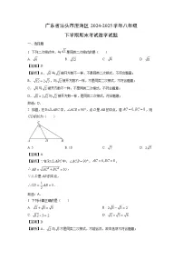 广东省汕头市澄海区2024-2025学年八年级下学期期末考试数学试卷（解析版）