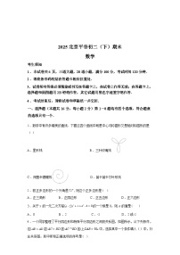 2024-2025学年北京市平谷区八年级下学期期末数学检测试卷