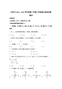 2024-2025学年甘肃省庆阳市八年级下学期期末质量监测数学检测试卷