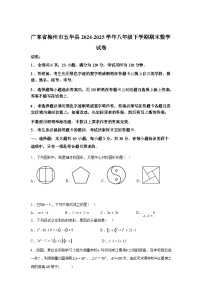 2024-2025学年广东省梅州市五华县八年级下学期期末数学检测试卷