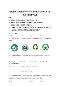 2024-2025学年广东省深圳市第二实验学校下学期七年级期末数学检测试卷