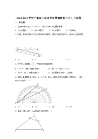 2024-2025学年广东省中山市华辰中学厚德班八年级下学期3月数学检测试卷