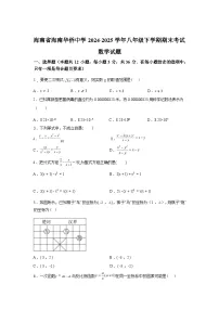 2024-2025学年海南省海南华侨中学八年级下学期期末考试数学检测试卷