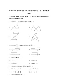 2024-2025学年河北省石家庄市第四十中学七年级下学期期末数学检测试卷