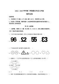 2024-2025学年河南省洛阳市嵩县七年级下学期期末考试数学检测试卷