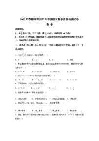 2024-2025学年河南省南阳市油田八年级下学期期末教学质量检测数学检测试卷
