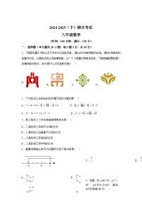 2024-2025学年河南省郑州市河南省实验中学八年级下学期期末考试数学检测试卷