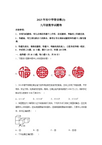 2024-2025学年湖南省湘西州凤凰县九年级下学期5月学情诊断模拟数学检测试卷