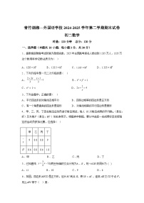 2024-2025学年湖南省长沙市开福区青竹湖湘一外国语学校八年级下学期7月期末数学检测试卷
