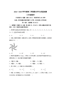2024-2025学年辽宁省大连市甘井子区八年级下学期期末数学检测试卷