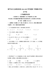 2024-2025学年辽宁省葫芦岛市连山区八年级下学期期末考试数学检测试卷