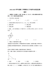 2024-2025学年内蒙古自治区呼和浩特市八年级下学期7月期末数学检测试卷
