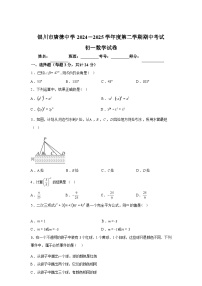 2024-2025学年宁夏银川市唐徕中学南校区下学期七年级期中考试数学检测试卷