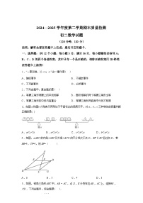 2024-2025学年山东省烟台市牟平区[五四制]七年级下学期期末考试数学检测试卷
