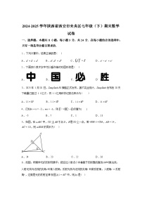 2024-2025学年陕西省西安市未央区七年级下学期期末数学检测试卷