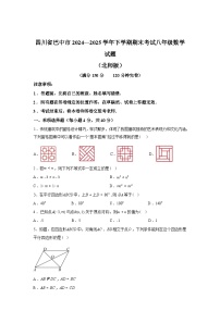 2024-2025学年四川省巴中市下学期期末考试八年级数学检测试卷