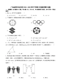 广东省深圳市龙华区2024—2025学年下学期八年级数学期中试题