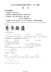 2025北京北师大实验中学初一（下）期末数学试卷 有答案