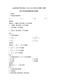 【数学】山东省滨州市无棣县2024-2025学年七年级下学期期中学业质量检测试题（解析版）
