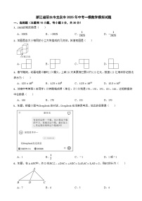 浙江省丽水市龙泉市2025年中考一模数学模拟试题（含答案解析）