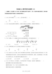 2024版青岛版七年级上册数学期末真题卷（3）含答案