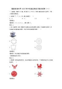 福建省漳州市2025年中考适应性练习（一）数学试卷（解析版）
