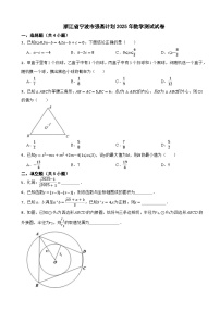 浙江省宁波市强基计划2025年数学测试试卷（解析版）
