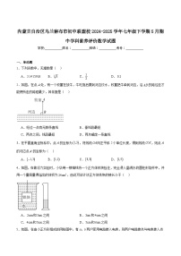 内蒙古自治区乌兰察布市初中联盟校2024-2025学年七年级下学期5月期中考试数学试卷(含解析)