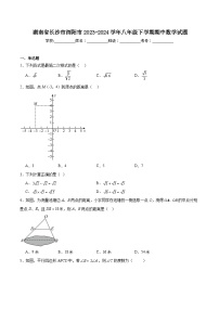 湖南省长沙市浏阳市2023-2024学年八年级下学期4月期中考试数学试卷(答案不全)