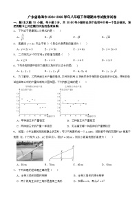 广东省珠海市2024-2025学年八年级下学期期末考试数学试卷