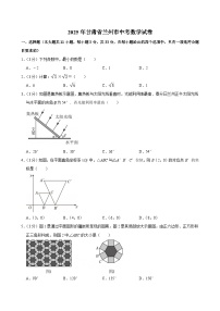 2025年甘肃省兰州市中考数学试卷及答案