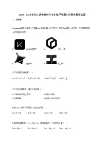 2024~2025学年江苏省泰州市七年级下册6月（期末）数学检测试卷（含解析）