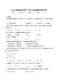 福建省福州第一中学2025届九年级下学期6月中考模拟数学试卷(含解析)