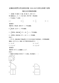 安徽省合肥市长丰县部分学校2024-2025学年九年级下学期第三次月考数学试卷（解析版）