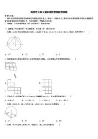 南京市2025届中考数学模拟预测题含解析