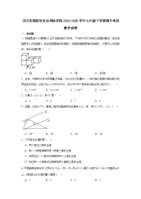 四川省绵阳市东辰国际学校2024-2025学年七年级下学期期中考试数学试卷