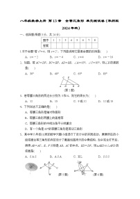 八年级数学上册 第13章　全等三角形 单元测试卷（华师版 2024年秋）