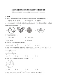 新疆维吾尔自治区和田地区2025届九年级下学期中考三模数学试卷(含解析)