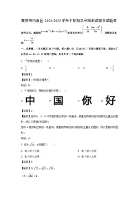 重庆市巴南区2024-2025学年下期初三半期测试卷数学试卷（解析版）