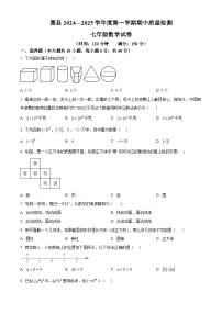安徽省宿州市萧县2024-2025学年七年级上学期中考试数学试题