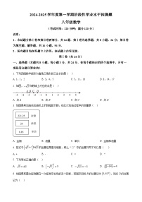 山东省青岛市胶州市2024—2025学年上学期八年级数学月考试题