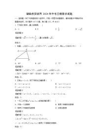 湖南省娄底市2024年中考三模[中考模拟]数学试卷（解析版）