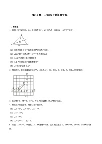 2024版人教版班级上册期末专项练习第11章:三角形(简答题专练)(原卷版)八年级数学人教版