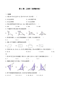 2024版人教版班级上册期末专项练习第11章:三角形(选择题专练)(原卷版)八年级数学人教版