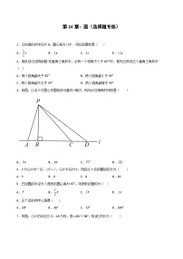 2024版人教版九年级上册期末专项练习第24章：圆（选择题专练）（原卷版）九年级数学人教版