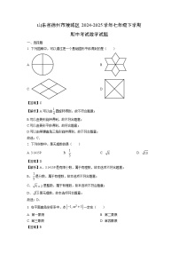 山东省德州市陵城区2024-2025学年七年级下学期期中考试数学试卷（解析版）