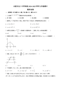 安徽省合肥市第五十五中学东校2024--2025学年九年级上学期九年级阶期中数学试卷